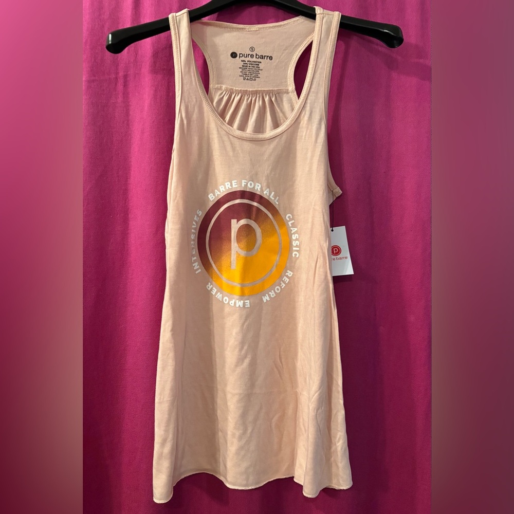 Pure Barre Women's Peach Tank Top Size S NWT